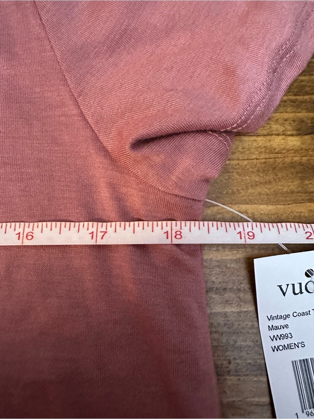 NWT Vuori VINTAGE COAST TEE Size S Mauve Color - Picture 7 of 8